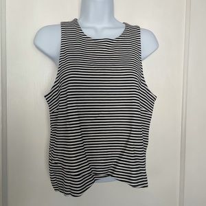 Banana Republic Striped Crossover Hem Tank